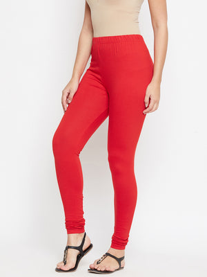 Red and Pink Churidar Legging Combo (Sku- BLLEGCO12958).