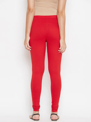 Red and Pink Churidar Legging Combo (Sku- BLLEGCO12958).