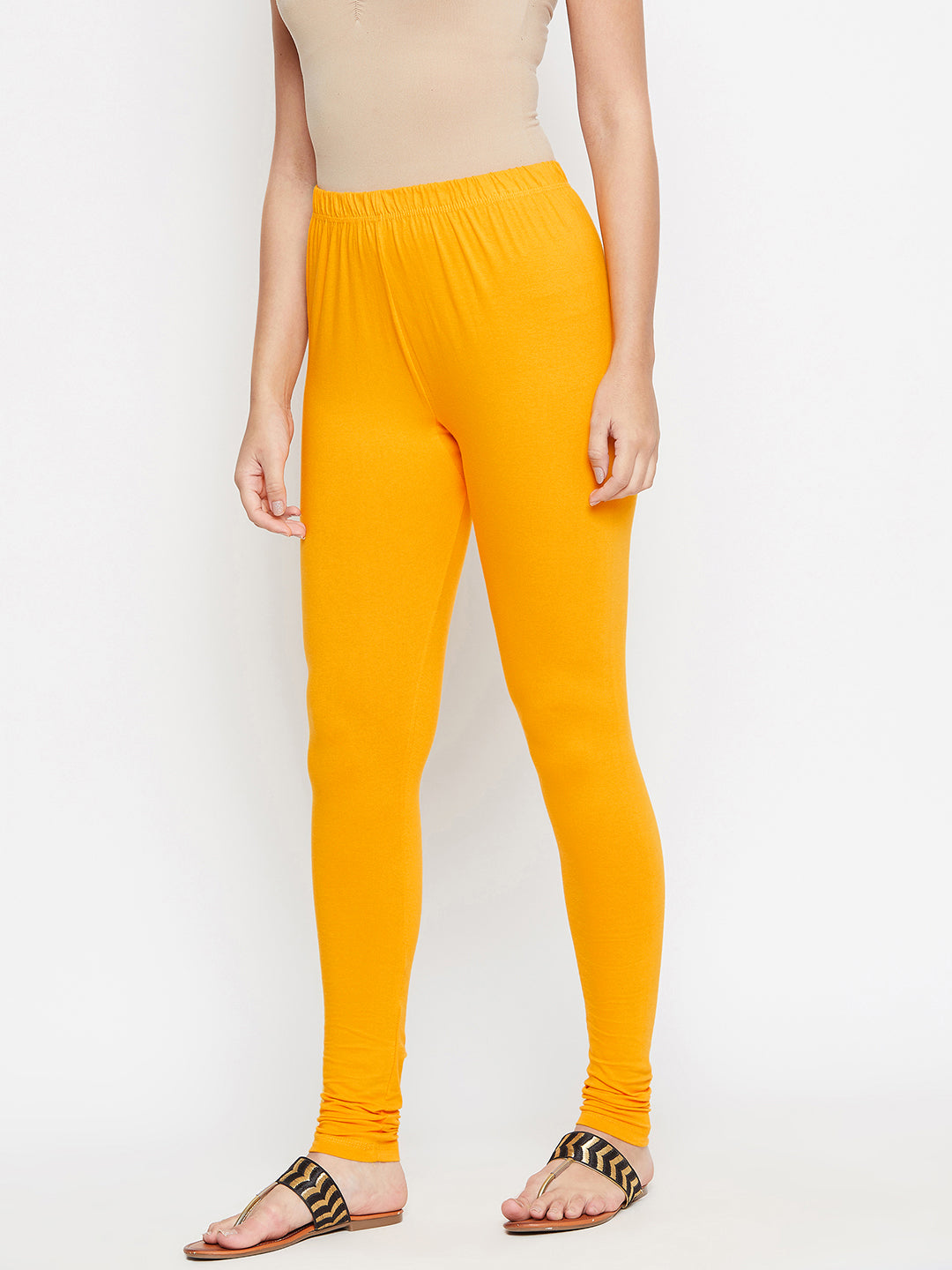 Yellow and Tuquoise Blue Churidar Legging Combo (Sku-LEGCO12962).