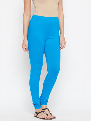 Yellow and Tuquoise Blue Churidar Legging Combo (Sku-LEGCO12962).