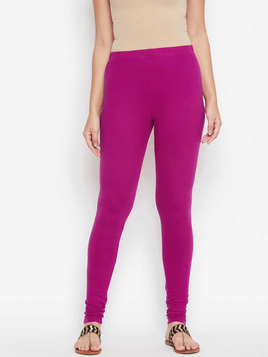 Magenta and Green Churidar Legging Combo (Sku- LEGCO12966).