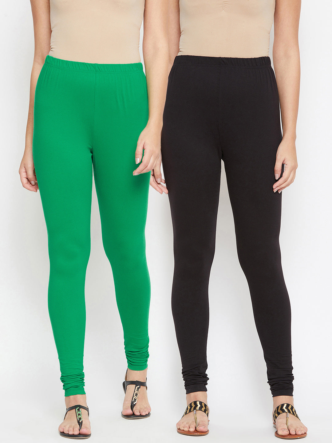 Black & Green Churidar Legging Combo (Sku-LEGCO12968) – BITTERLIME