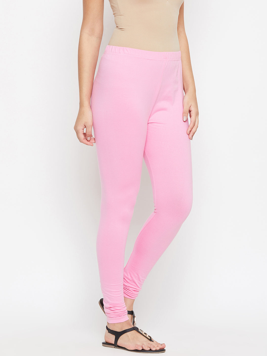 Yellow and Pink Churidar Legging Combo (Sku-LEGCO12970).