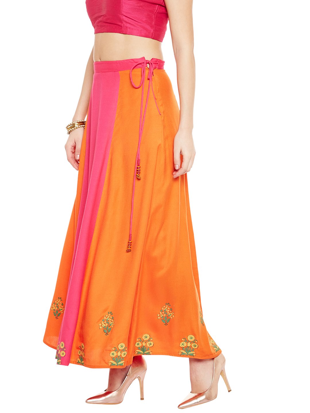 Block Print A-Line Skirt.