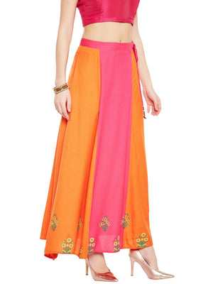 Block Print A-Line Skirt.