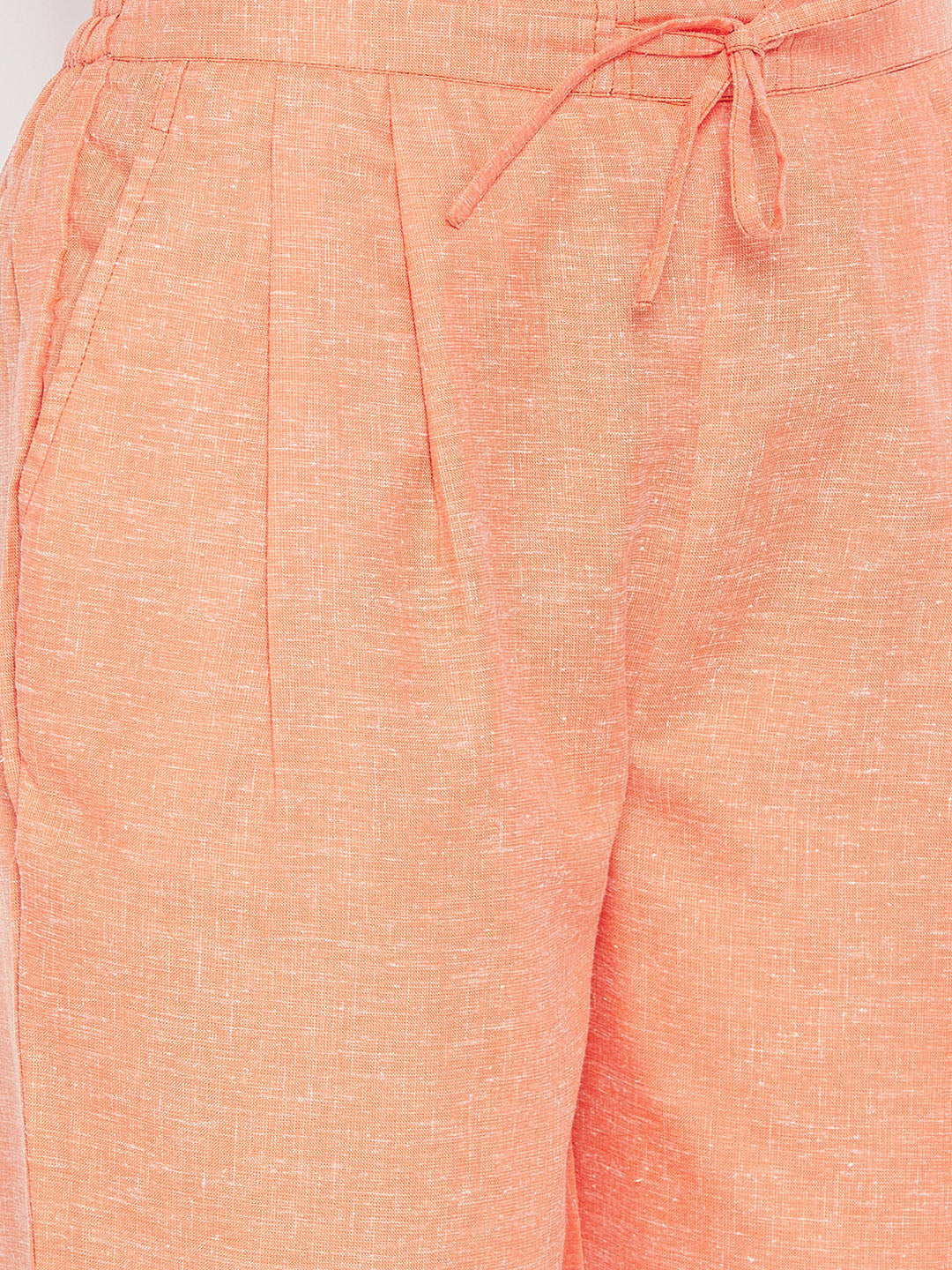 Coral Relaxed Fit Trousers( Sku-BLMD1903).