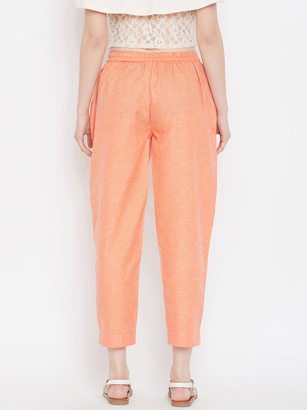 Coral Relaxed Fit Trousers( Sku-BLMD1903).