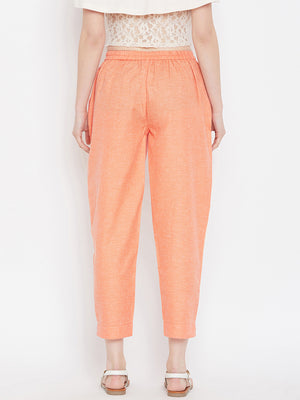 Coral Relaxed Fit Trousers( Sku-BLMD1903).