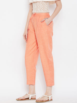 Coral Relaxed Fit Trousers( Sku-BLMD1903).