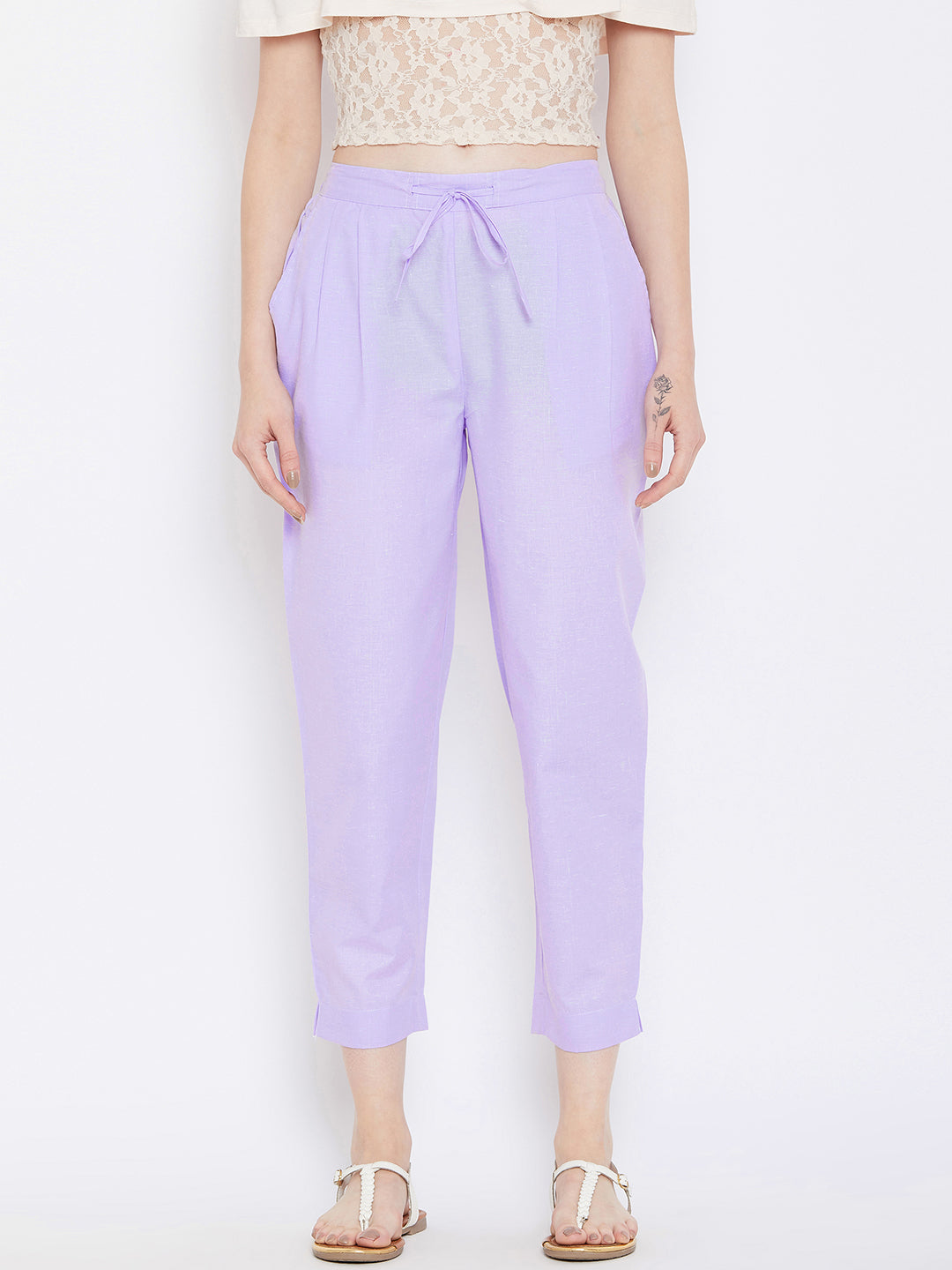 Purple Relaxed Fit Trouser (Sku- BLMD1906).