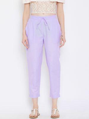 Purple Relaxed Fit Trouser (Sku- BLMD1906).