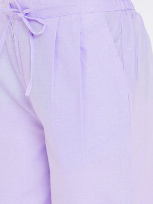Purple Relaxed Fit Trouser (Sku- BLMD1906).