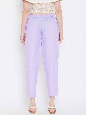 Purple Relaxed Fit Trouser (Sku- BLMD1906).