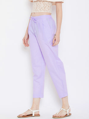 Purple Relaxed Fit Trouser (Sku- BLMD1906).
