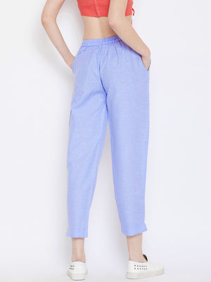 Straight Blue Trouser(Sku-BLMD1908).