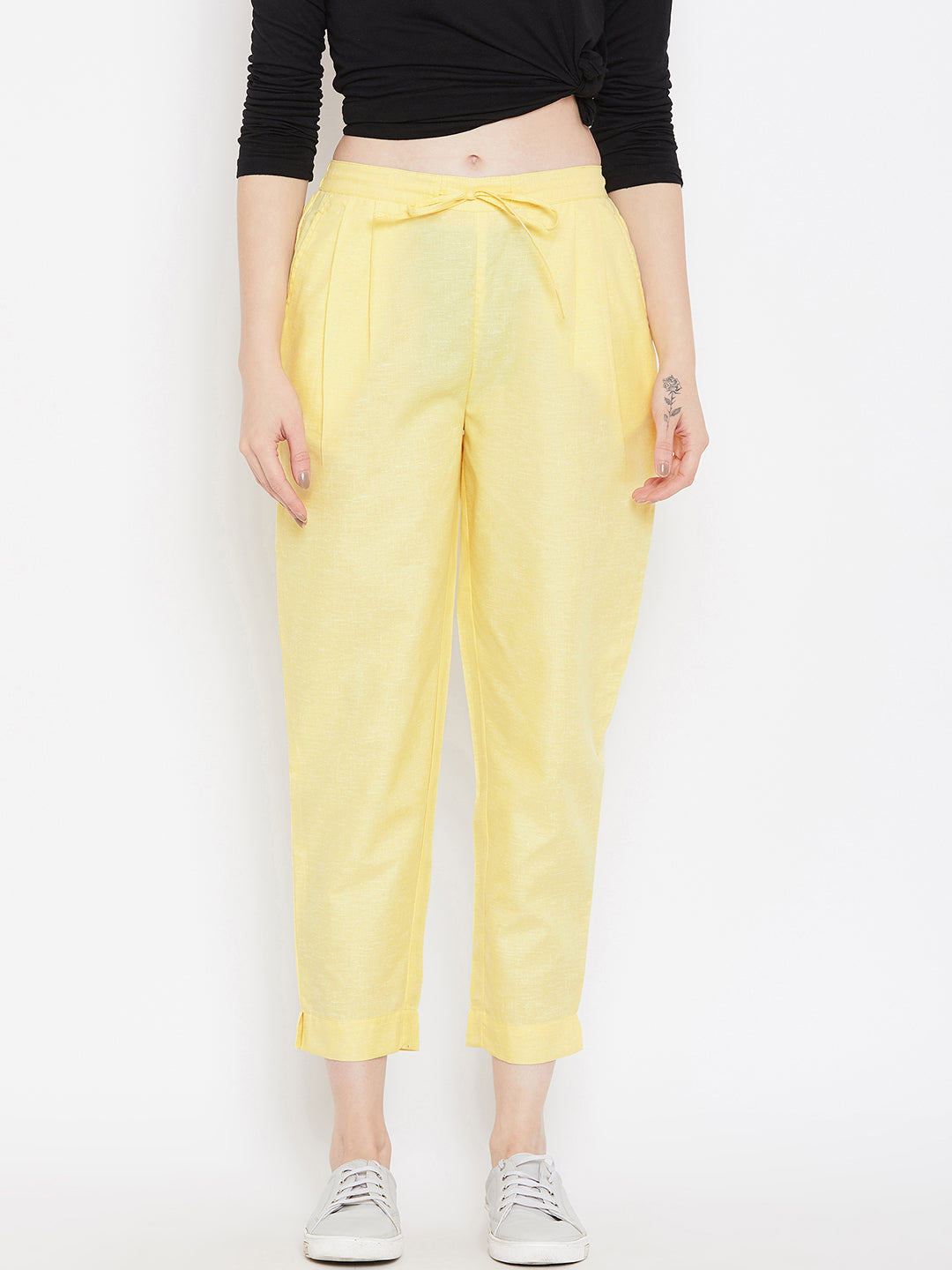 Straight Yellow Trouser(Sku-BLMD1913).