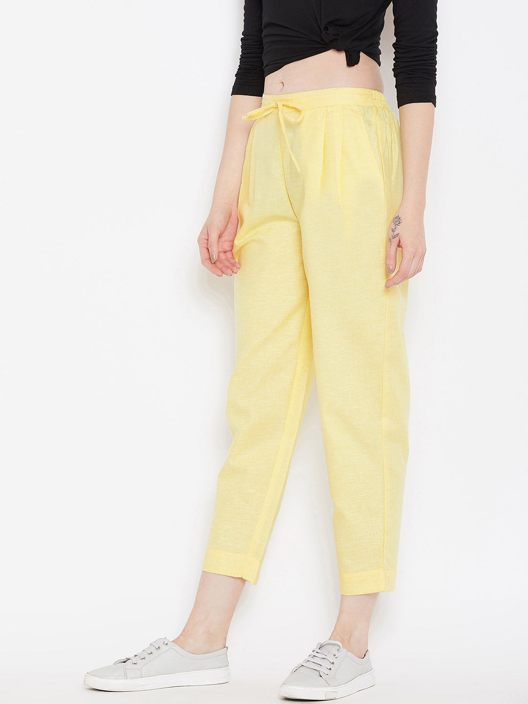 Straight Yellow Trouser(Sku-BLMD1913).