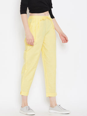 Straight Yellow Trouser(Sku-BLMD1913).