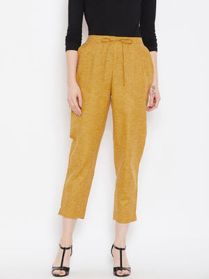 Straight Mustard Trouser(Sku-BLMD1914).