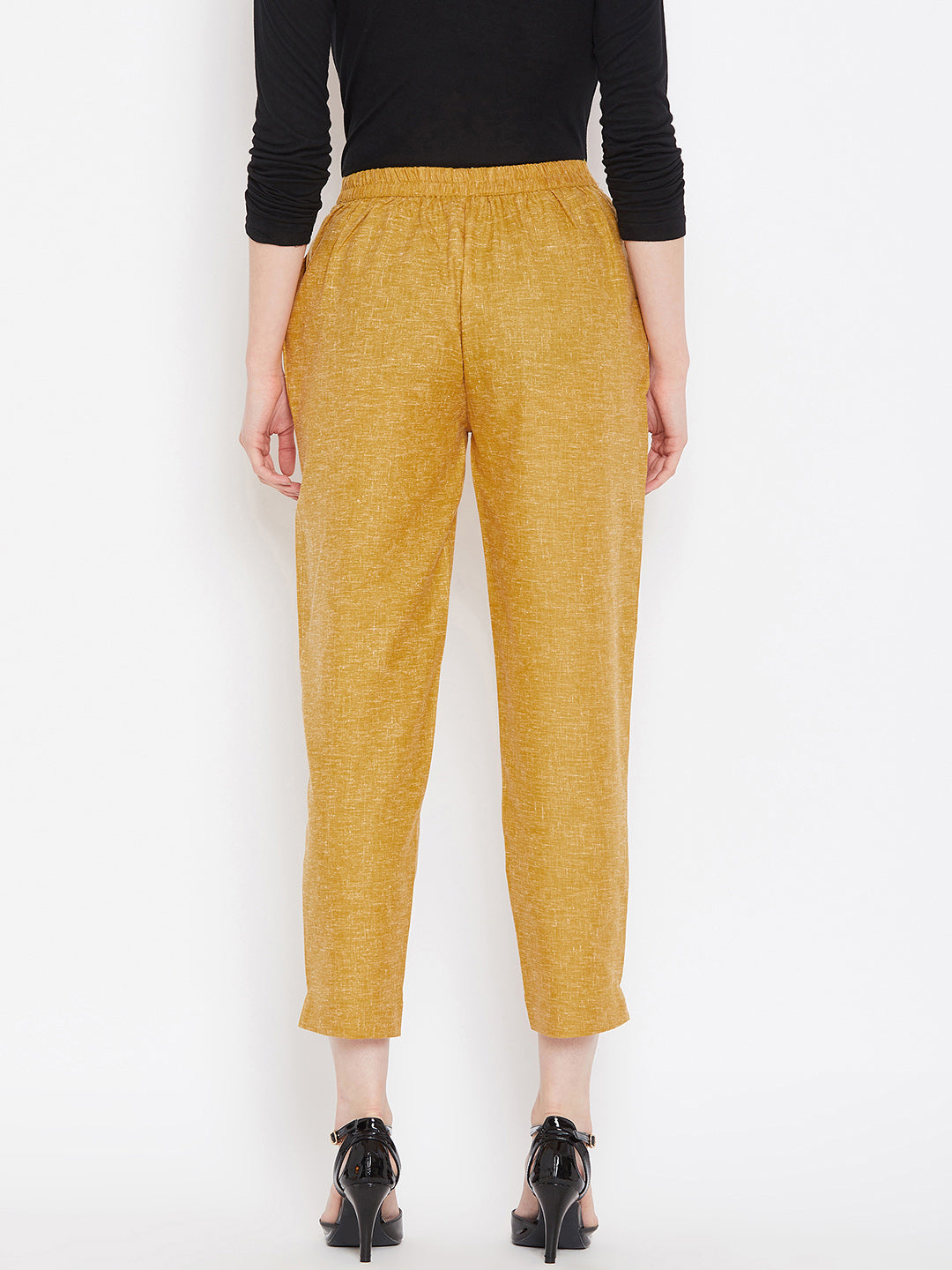 Straight Mustard Trouser(Sku-BLMD1914).