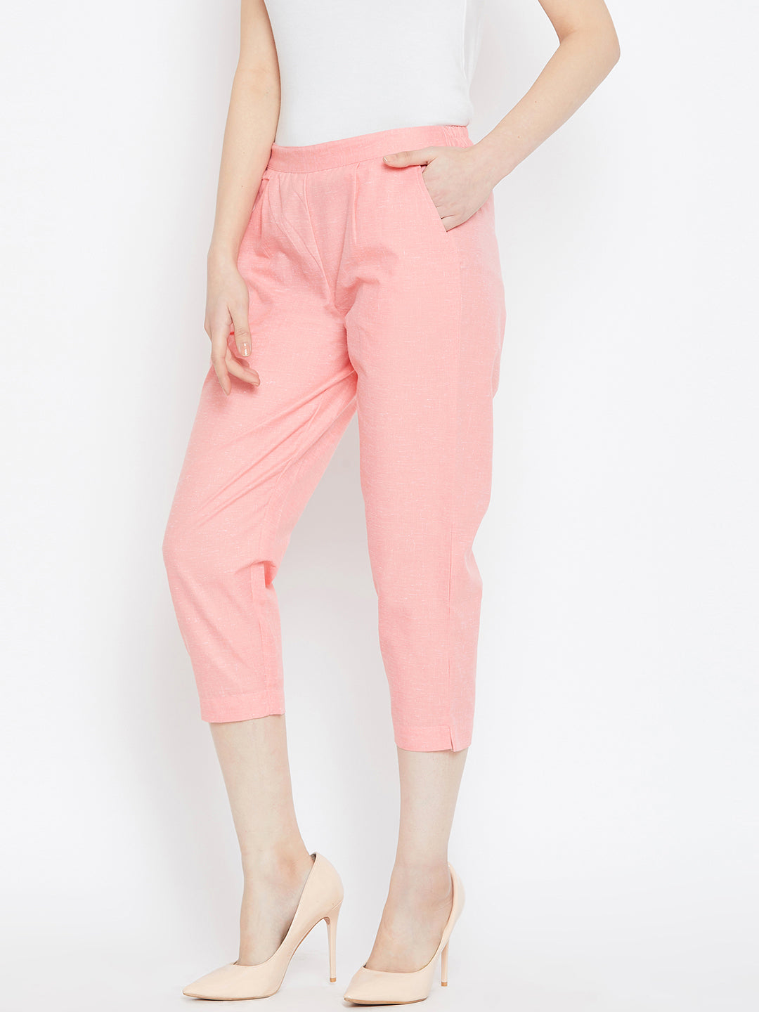 Regular Fit Crop Trouser.