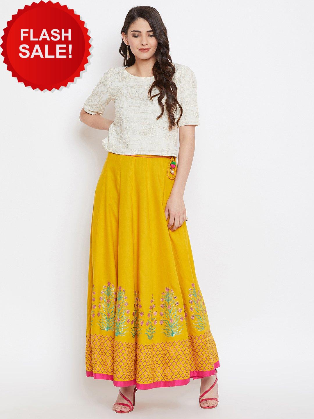 Buy Dazzling CropTop and Skirt Online  Raisin Global  Tagged S