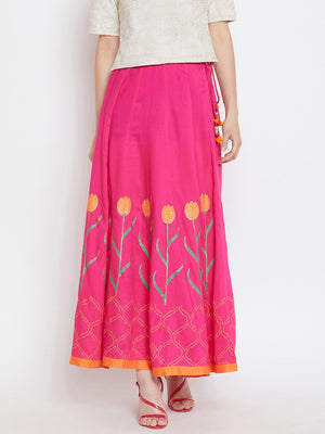 Tulip block printed skirt.