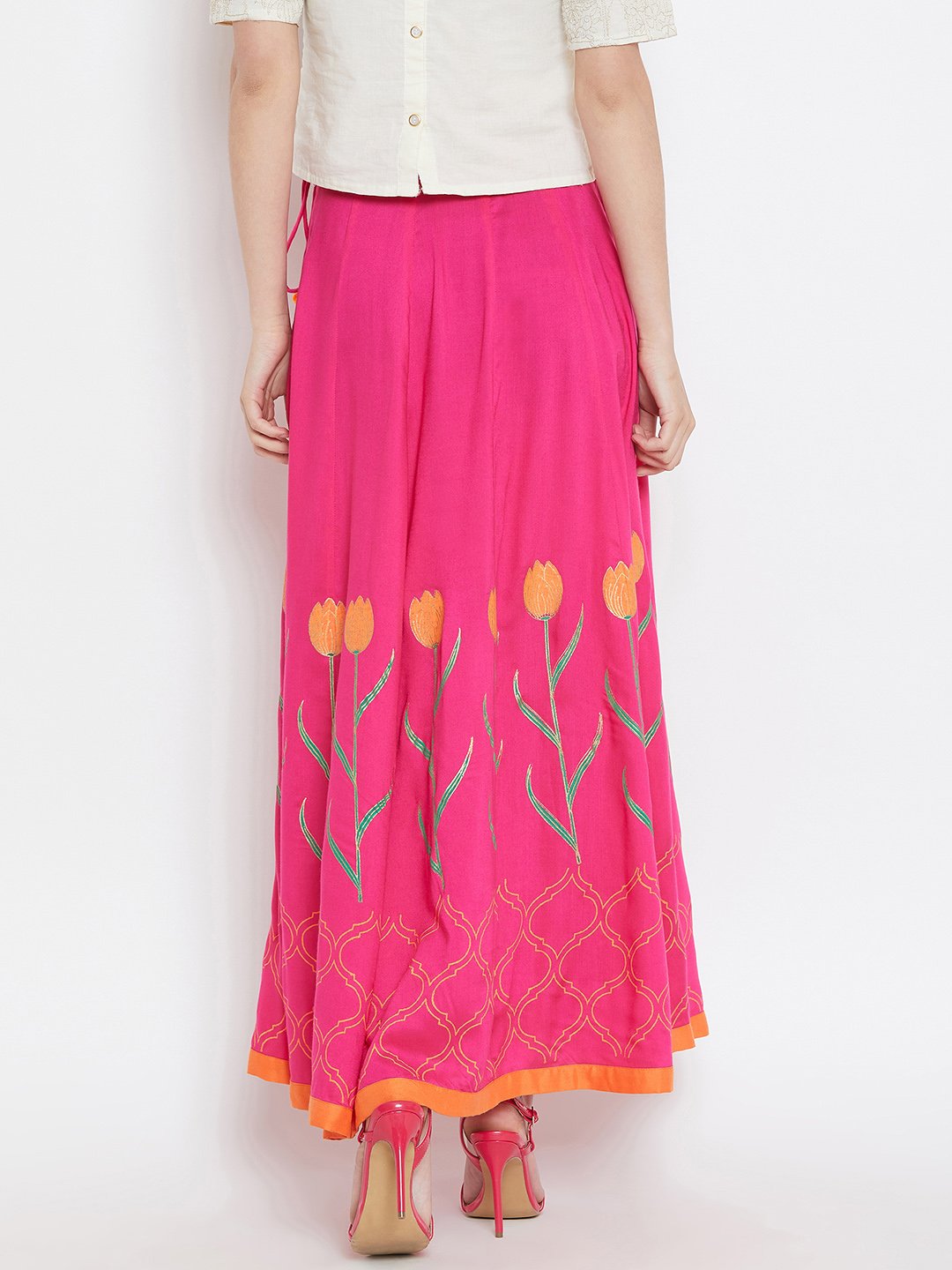 Tulip block printed skirt.