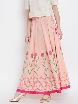 Tulip block printed skirt.