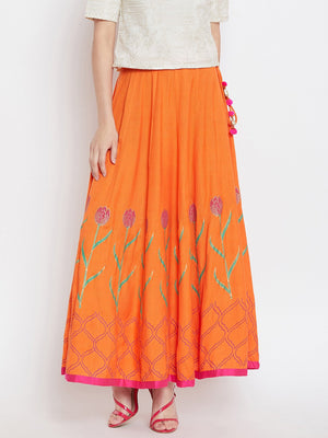 Tulip block printed skirt.