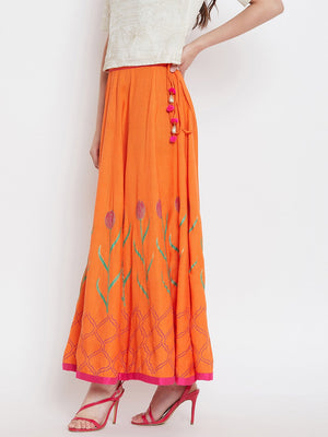 Tulip block printed skirt.