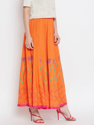 Tulip block printed skirt.