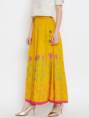Tulip block printed skirt.