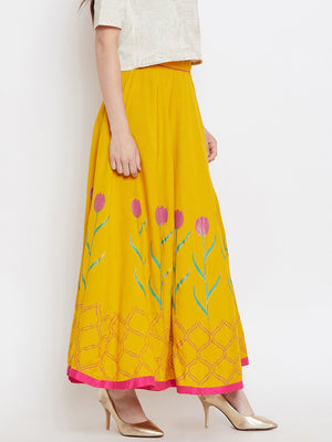 Tulip block printed skirt.