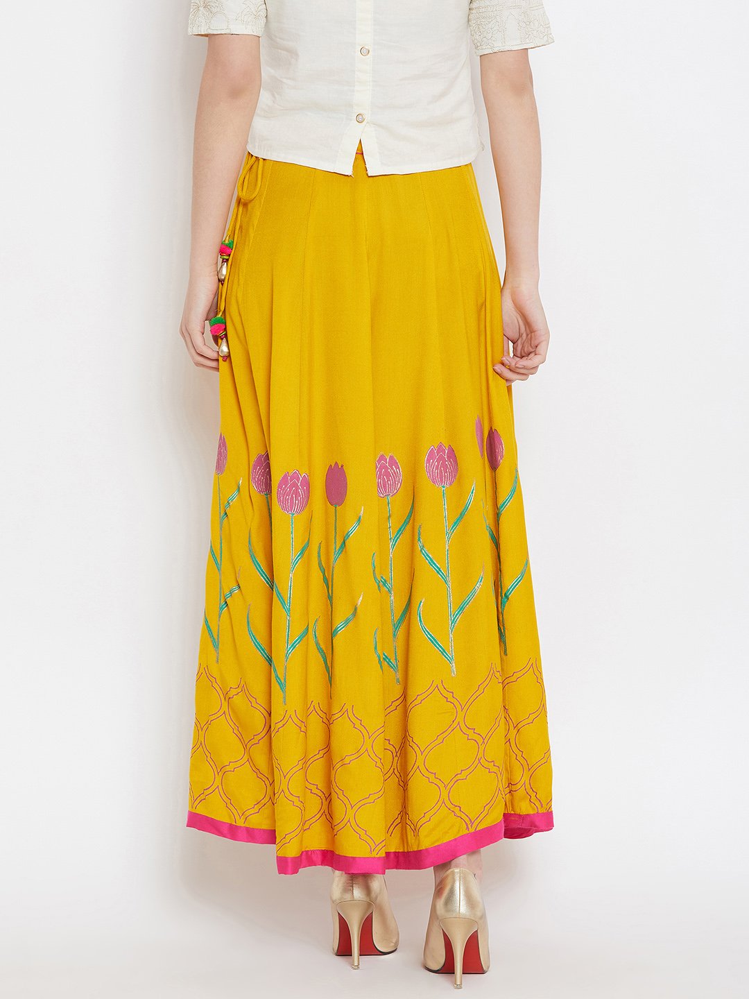 Tulip block printed skirt.