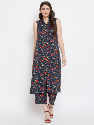 Printed Kurta Pant Set (SKU-BLMD19547).