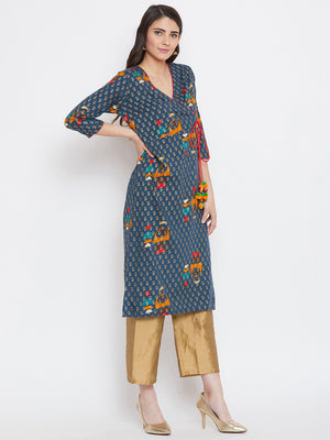 Printed Kurta Pant Set (SKU-BLMD19548).