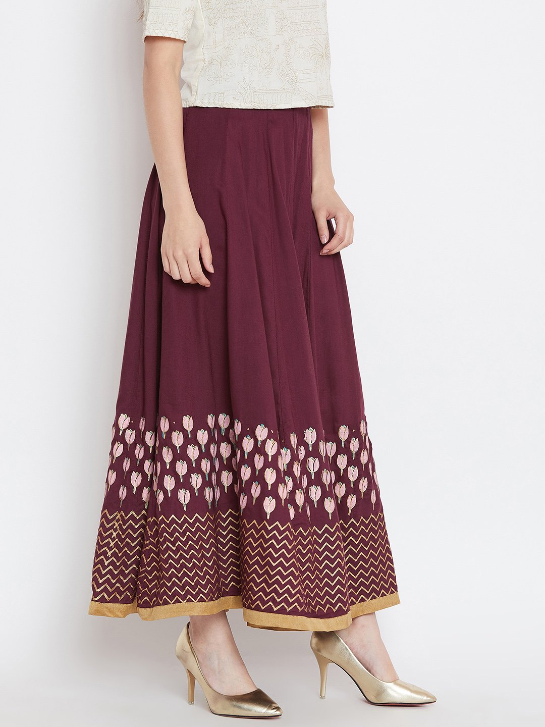 Tulip block printed skirt.
