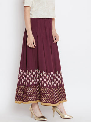 Tulip block printed skirt.