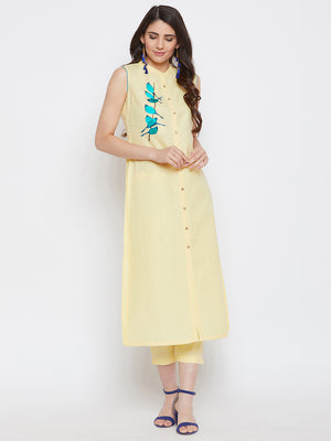 Women Embroidered Kurta Pant Set (SKU-BLMD19563).