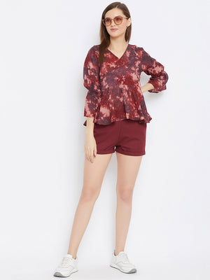 Tie - Die Top With Shorts.