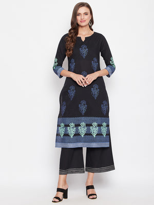 Block Printed Kurta & Palazzo Set.