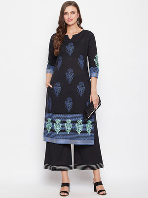 Block Printed Kurta & Palazzo Set.