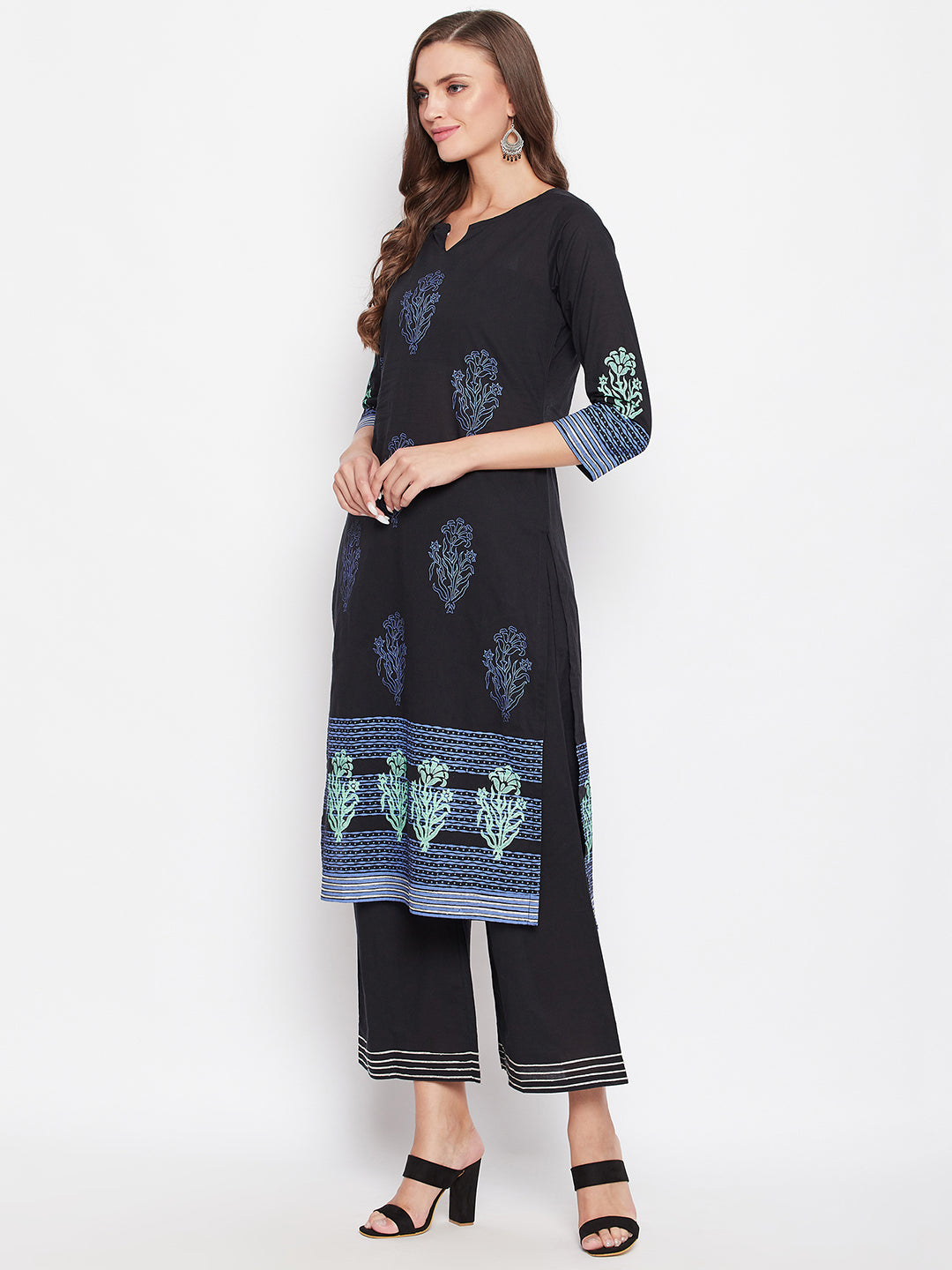 Block Printed Kurta & Palazzo Set.