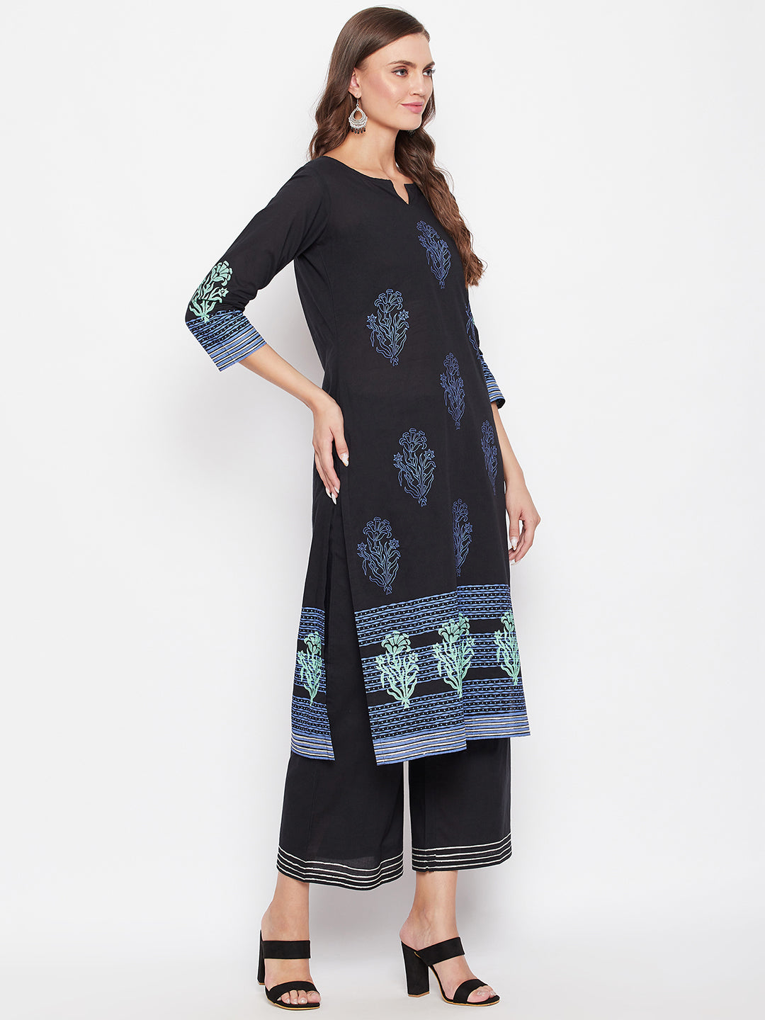 Block Printed Kurta & Palazzo Set.