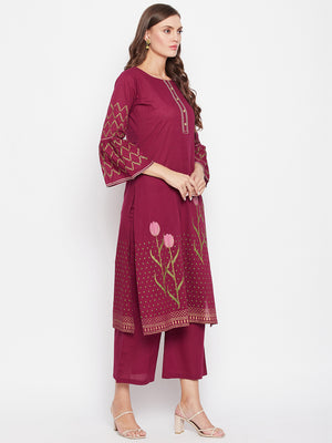 Block Printed Kurta & Palazzo Set.