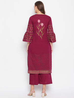 Block Printed Kurta & Palazzo Set.