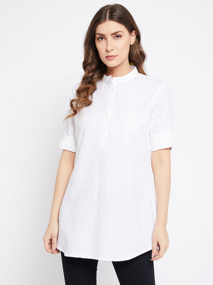 Pure Cotton Flex White Tunic