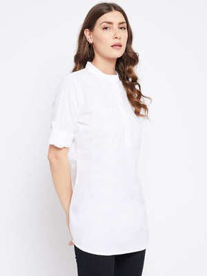 Pure Cotton Flex White Tunic