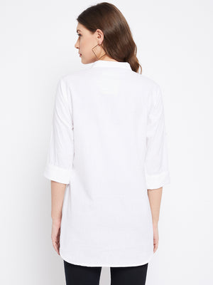 Pure Cotton Flex White Tunic